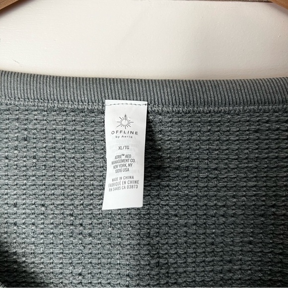 Aerie Main Squeeze Seamless Waffle Knit Matching Set Sage Green - Picture 8 of 11